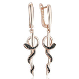 Rose Gold Snake Earrings