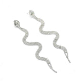 Diamond Snake Earrings (Imitation)