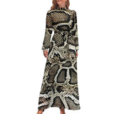 Flared Snake Dress