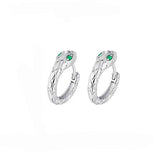 Silver Snake Earrings