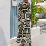 Flared Snake Dress