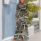 Flared Snake Dress