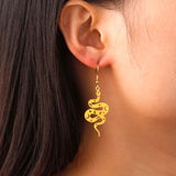 Snake Hoop Earrings
