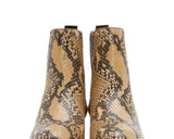 Snake ankle boots