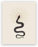 Black and White Snake Painting
