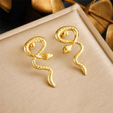 Gold Snake Earrings