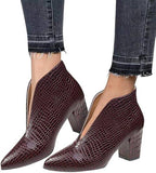 Red Ankle Snake Boots