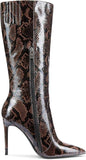 Brown Leather Snake Boots