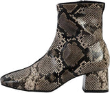 Brown Ankle Snake Boots