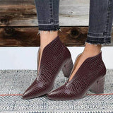 Red Ankle Snake Boots